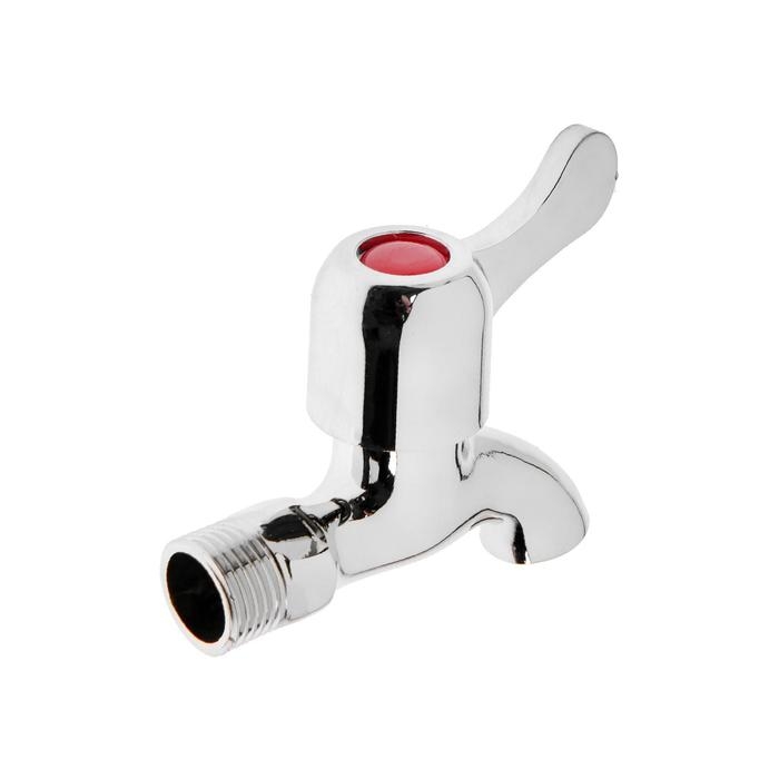 Кран водоразборный ZEIN Z2180, 1/2 Кран водоразборный ZEIN Z2180, 1/2", с плоской ручкой, цинк, кран-букса, хром