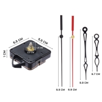 Часовой механизм со стрелками &laquo;Соломон-33&raquo;, плавный ход, шток 16 мм, стрелки 67/99/99 мм