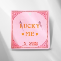 Серьги акрил &laquo;Масти&raquo;, цвет чёрно-красный в серебре