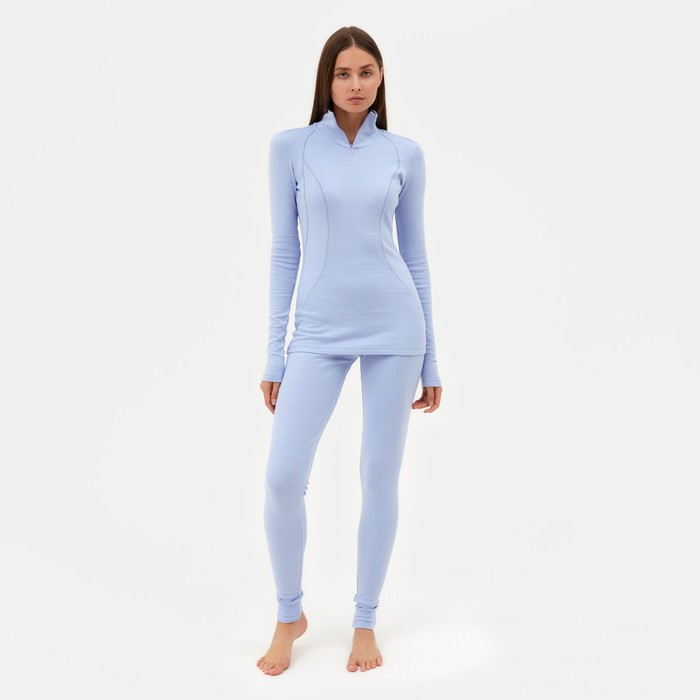 Термобельё женское (лонгслив, лосины) MINAKU цвет голубой, р-р 52