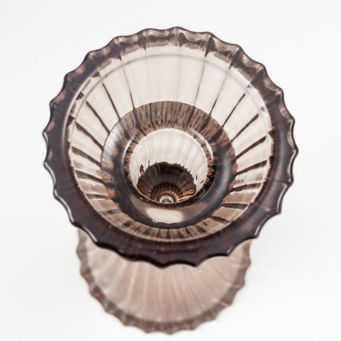 Подсвечник стекло на 1 свечу Подсвечник стекло на 1 свечу "Виток" серый прозрачный 13,5х7х7 см