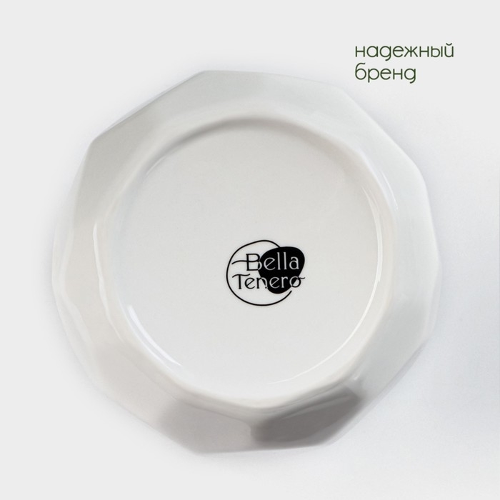 Ёмкость фарфоровая для мёда с ложкой BellaTenero &laquo;Пчёлка&raquo;, 550 мл, цвет белый