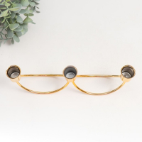 Подсвечник металл на 3 свечи "Качели" золото 8х4х26 см Подсвечник металл на 3 свечи "Качели" золото 8х4х26 см