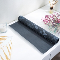 Коврик противоскользящий Доляна &laquo;Вьющиеся цветы&raquo;, 45&times;100 см, цвет серый