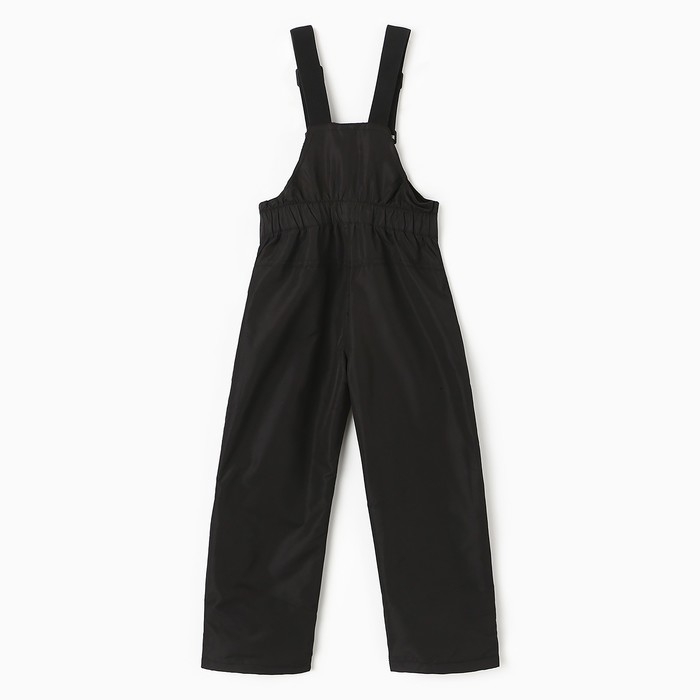 Полукомбинезон утеплённый для мальчиков, цвет чёрный, рост 110 см