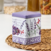 Банка для сыпучих продуктов &laquo;Лаванда&raquo;, 860 мл, 8,7&times;11,4 см, прямоугольная