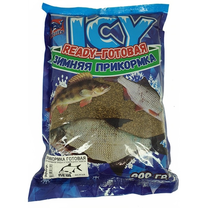 Прикормка зимняя ICY &laquo;Плотва&raquo;, готовая, увлажнённая, цвет красный, 900 г