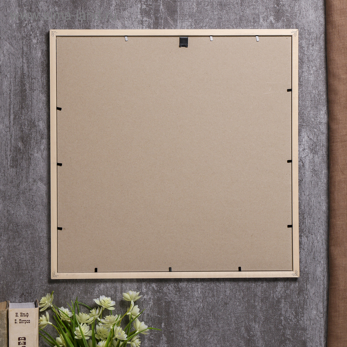 Фоторамка сосна с19 серебро 40х40 см (пластиковый экран)