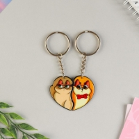 Брелок для ключей парный &laquo;Тому кого очень очень люблю&raquo;, акриловый, 13,3 х 8