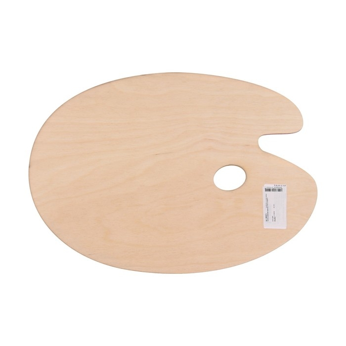 Палитра деревянная овальная 27 х 38 см, МИКС