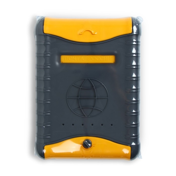 Ящик почтовый, пластиковый, &laquo;Стандарт&raquo;, с щеколдой, с накладкой, серый