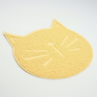 Коврик 2-в-1 под миску/туалет животных 38 х 38 см бежевый