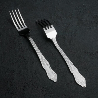 Вилка столовая &laquo;Славяна&raquo;, h=19 см, толщина 1,2 мм, цвет серебряный