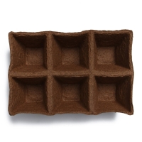 Торфяная кассета, 6 ячеек по 400 мл, 9 &times; 9 см, набор 3 шт., &laquo;Умный город&raquo;