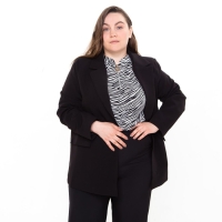 Пиджак женский, цвет черный, размер 56