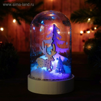 Декор с подсветкой "Олень и ёлочки" Декор с подсветкой "Олень и ёлочки"