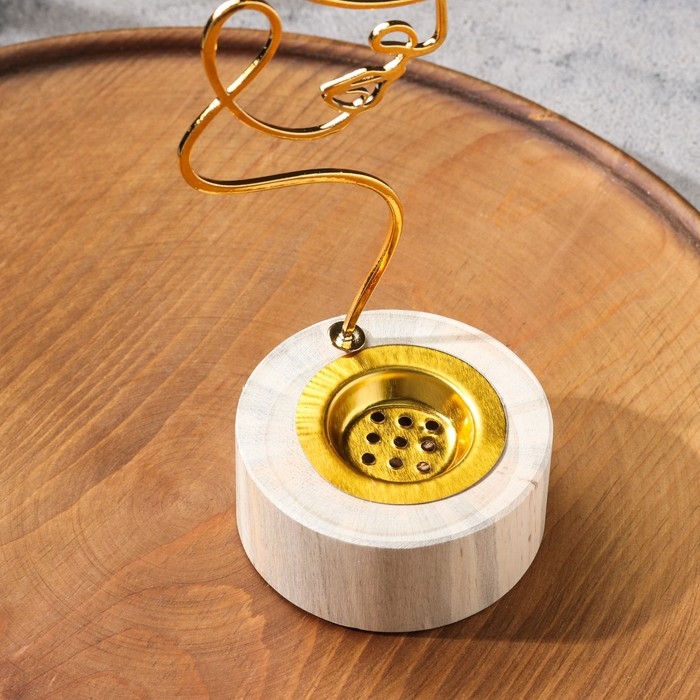 Подставка для благовоний порошковых и конусов Подставка для благовоний порошковых и конусов "Очертание девушки", дерево, 20х12 см