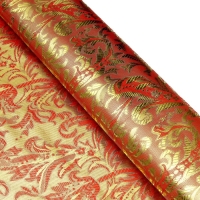 Лоскут 50 &times; 50см, Парча, золото на красном