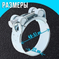 Хомут силовой ZEIN engr, диаметр 48-51 мм, ширина 22 мм, оцинкованный Хомут силовой ZEIN engr, диаметр 48-51 мм, ширина 22 мм, оцинкованный