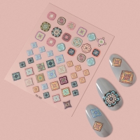 Наклейки для ногтей &laquo;Мозаика&raquo;, объёмные, разноцветные