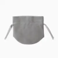 Мешочек бархатный с бусиной, 13х9 см, серый (фас. 10 шт)