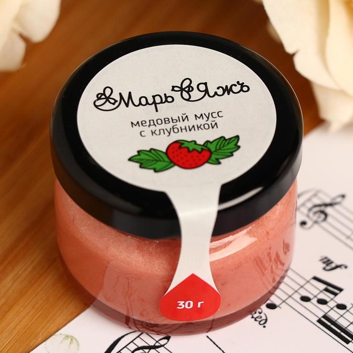 Медовый мусс «Марь&Яжъ», с клубникой, 30 г Медовый мусс «Марь&Яжъ», с клубникой, 30 г