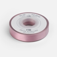 Лента атласная двухсторонняя №165 20мм*25&plusmn;1м пыльная роза TR