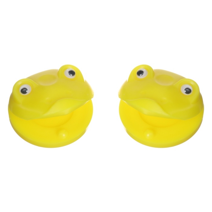 Набор погремушек &laquo;Лягушата: кастаньеты + перкуссионный маракас, 3 шт., цвет желтый, Крошка Я