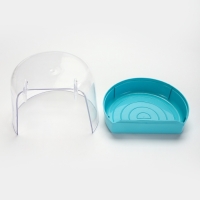 Купалка для птиц, внешняя 12 х 9 х 11 см, бирюзовая