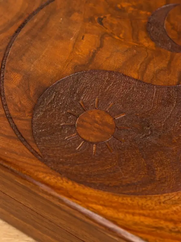 Шкатулка "Инь-ян" 20х15х6 см, дерево шишам