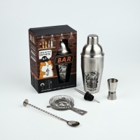 Набор для приготовления коктейлей "Бармен повтори", 5 предметов Набор для приготовления коктейлей "Бармен повтори", 5 предметов