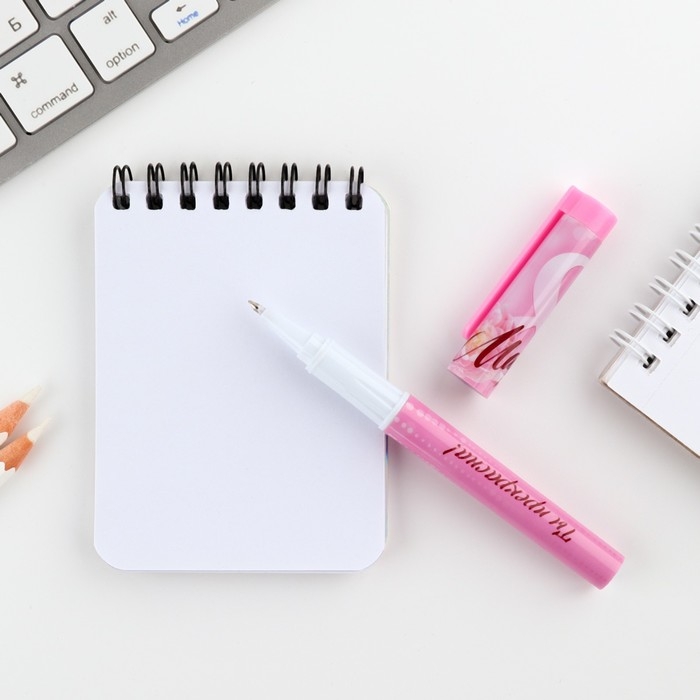 Подарочный набор &laquo;8 Марта&raquo;: блокнот и ручка пластик