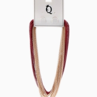 Бусы 2 нити &laquo;Трансформер&raquo; (несколько способов носки), цвет красно-золотой, 118 см