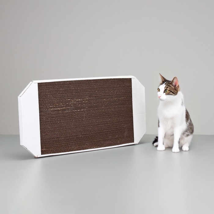 Когтеточка-лежанка из гофрокартона Когтеточка-лежанка из гофрокартона "Пижон", 57 х 28,5 х 2,5 см