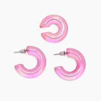 Набор серьги и каффы 3 шт &laquo;Нежность&raquo; капля, цвет розовый в серебре