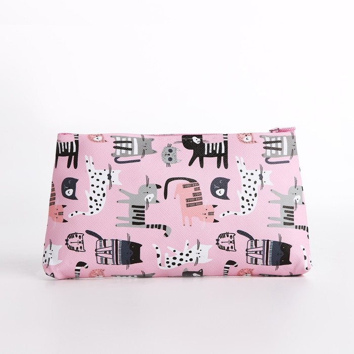 Косметичка на молнии, цвет розовый