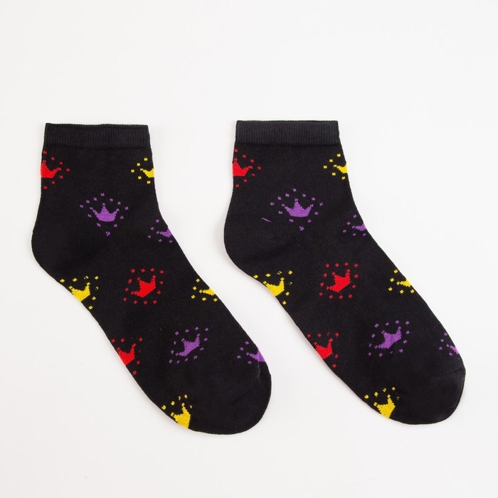 Носки женские, цвет чёрный, размер 23-25