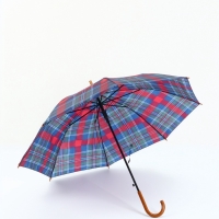 Зонт полуавтоматический &laquo;Клетка&raquo;, 8 спиц, R = 48/55 см, D = 110 см, цвет МИКС