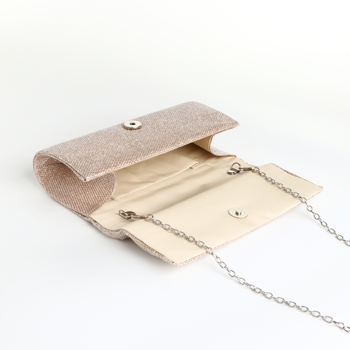 Сумка-клатч на магните, длинная цепь, цвет золотой Сумка-клатч на магните, длинная цепь, цвет золотой