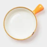 Кокотницы Magistro &laquo;Церера&raquo;, набор 2 шт., 500 мл, d=15 см, фарфор, оранжевые