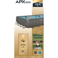 Бассейн каркасный Power Steel 956 х 488 х 132 см (фильтр-насос,лестница,тент) 561KJ