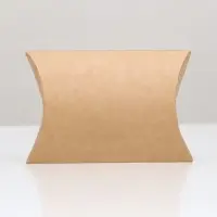 Коробка складная, подушка, крафт,  15 х 11 х 3 см,