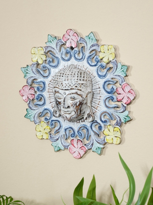 Панно резное МДФ Панно резное МДФ "Будда", 30х30х0,6 см