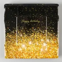 Тарелка одноразовая бумажная квадратная Happy Birthday, 21 см