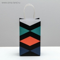 Пакет подарочный крафтовый, упаковка, &laquo;Present&raquo;, 12 х 21 х 9 см