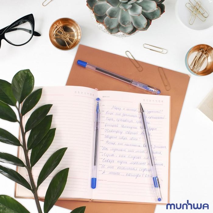 Ручка шариковая MunHwa Option, узел 0.5 мм, стержень синий Ручка шариковая MunHwa Option, узел 0.5 мм, стержень синий
