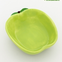 Миска керамическая для грызунов "Зелёное яблоко" 8,5 х 13 х 4 см