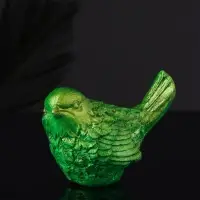 Фигура "Птичка №3 9х6х5 см, зеленый с позолотой