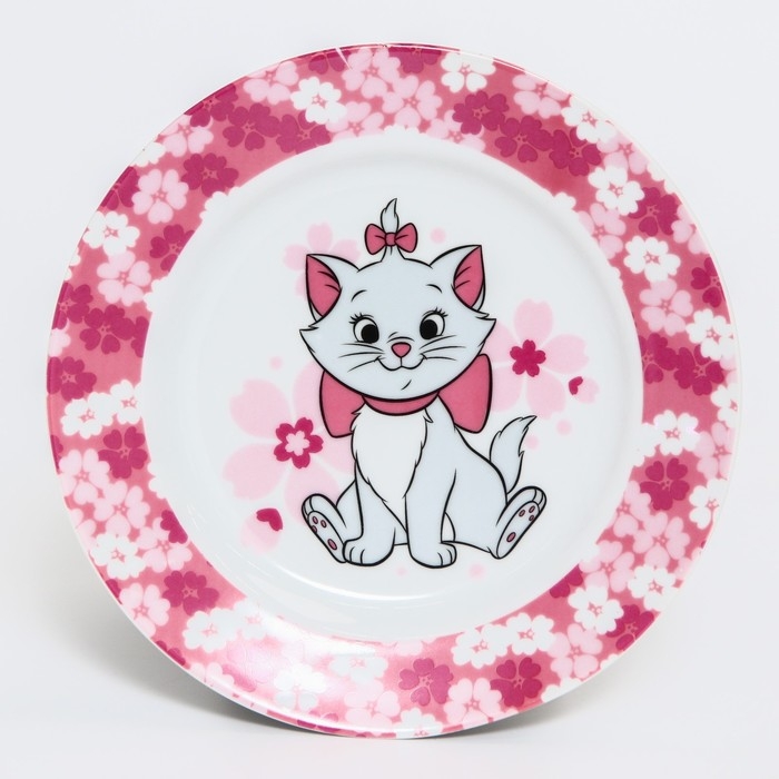 Набор посуды из керамики, 3 предмета: тарелка &Oslash; 16,5 см, миска &Oslash; 14 см, кружка 200 мл, "Кошечка Мари", Коты Аристократы