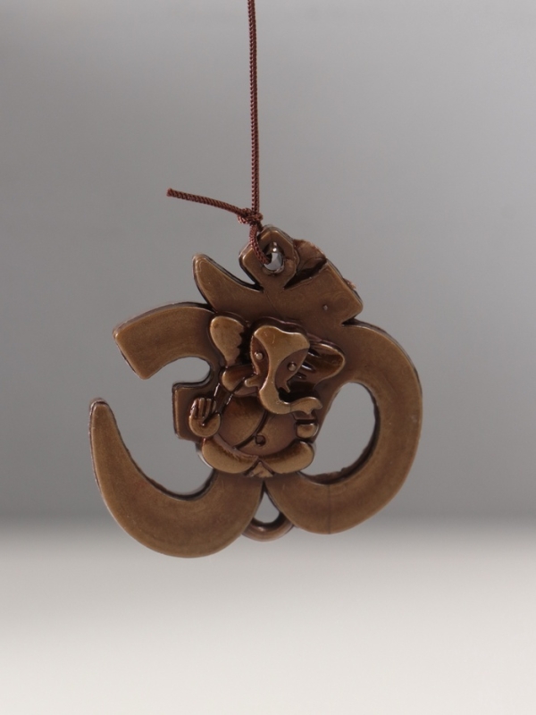 Музыка ветра металл от сглаза "Знак "ОМ" 5 трубочек h=55см